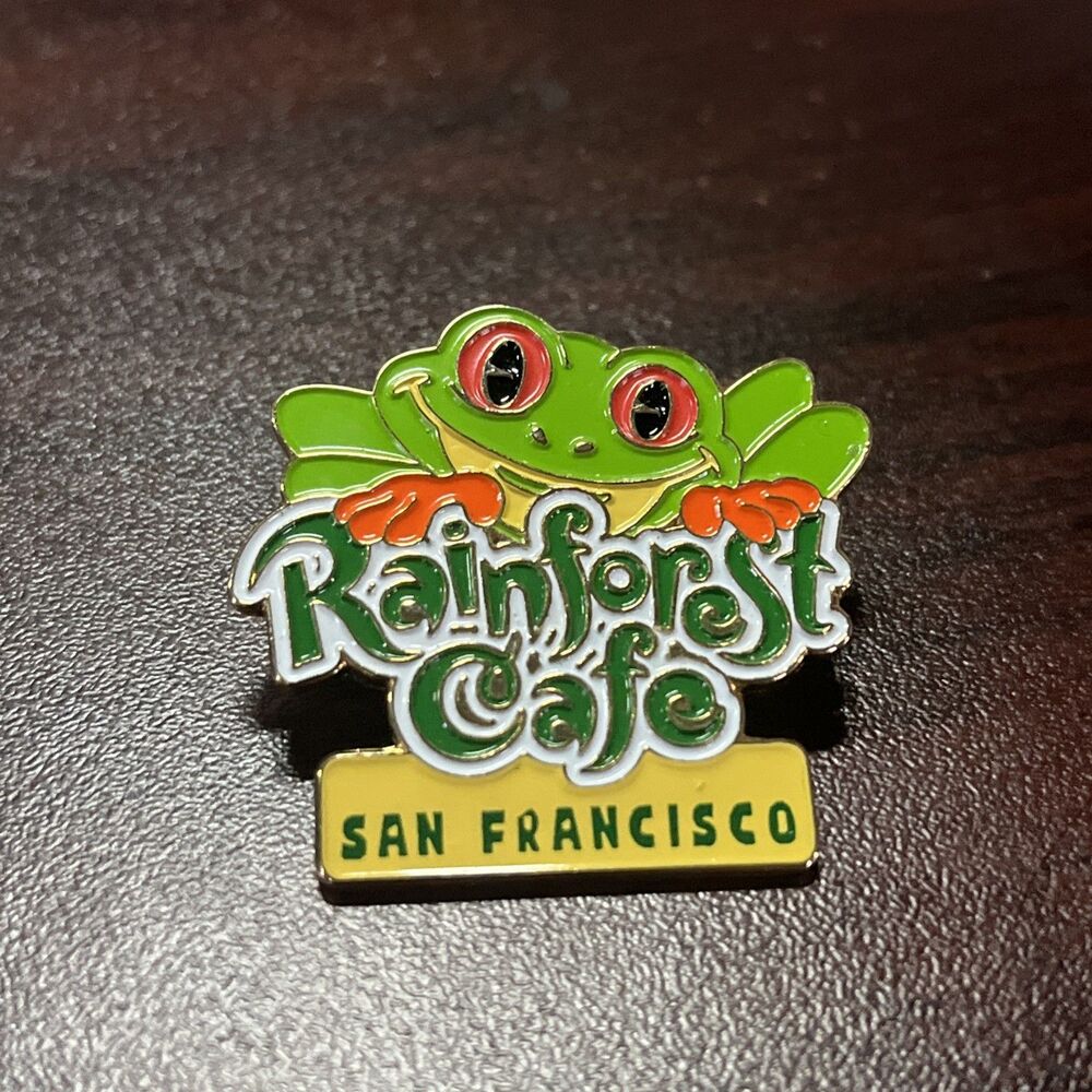 Rainforest Cafe San Francisco Cha! Cha! Tree Frog Mascot Lapel‎ Hat Pin